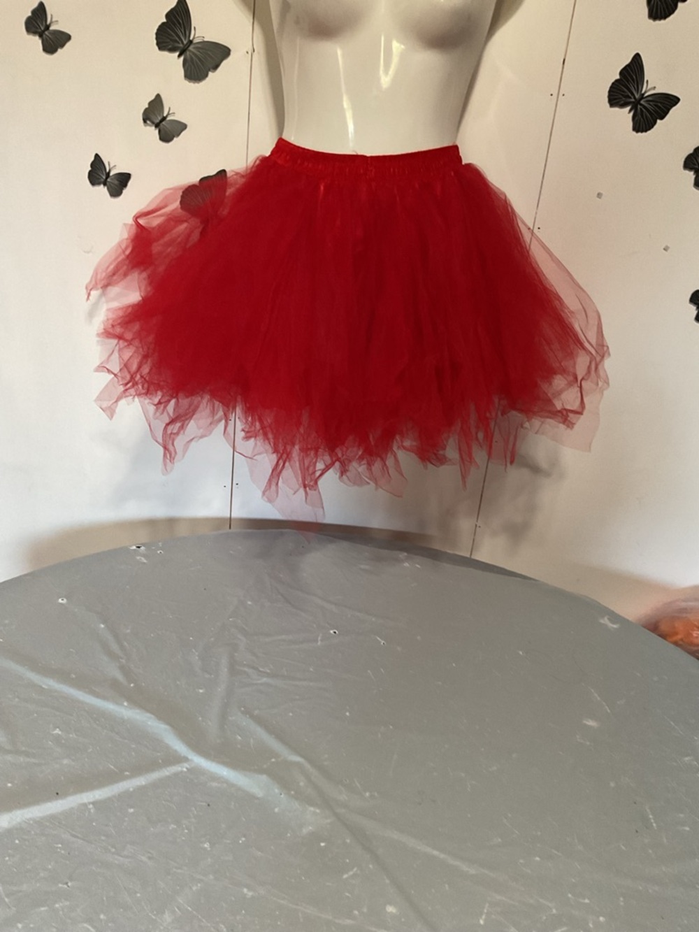 Red Tulle Mini Skirt - for kids